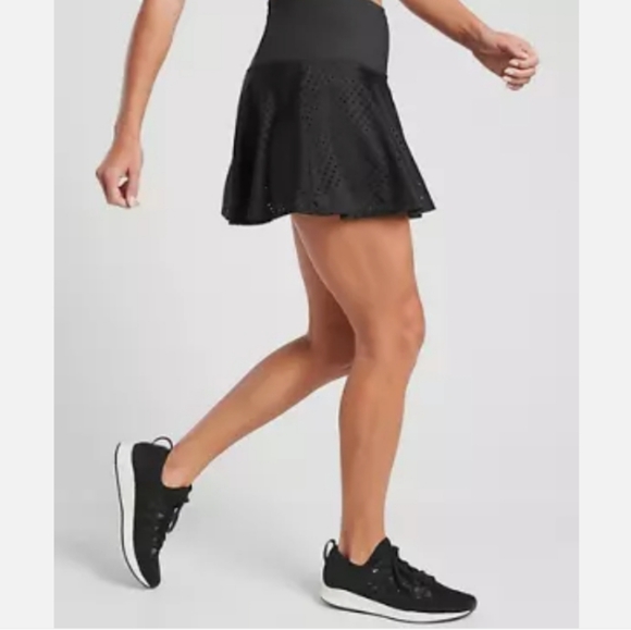 NEW ATHLETA A-GAME 14" SKIRT BLACK TENNIS SKIRT SZ XL SPORTS ATHLETIC CUTE - Picture 5 of 17